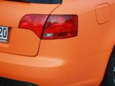 Foliendesign Barnim Vollverklebung Audi A4 B7 Avant orange Carbon Loog Türgriffe